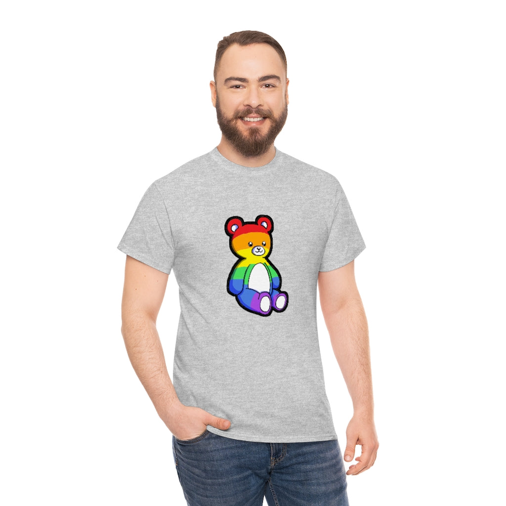 Rainbow Pride Teddy Bear Unisex Heavy Cotton Tee