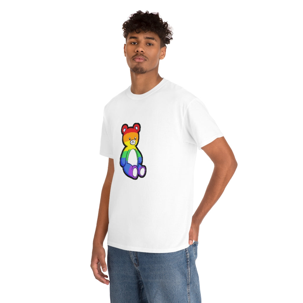 Rainbow Pride Teddy Bear Unisex Heavy Cotton Tee