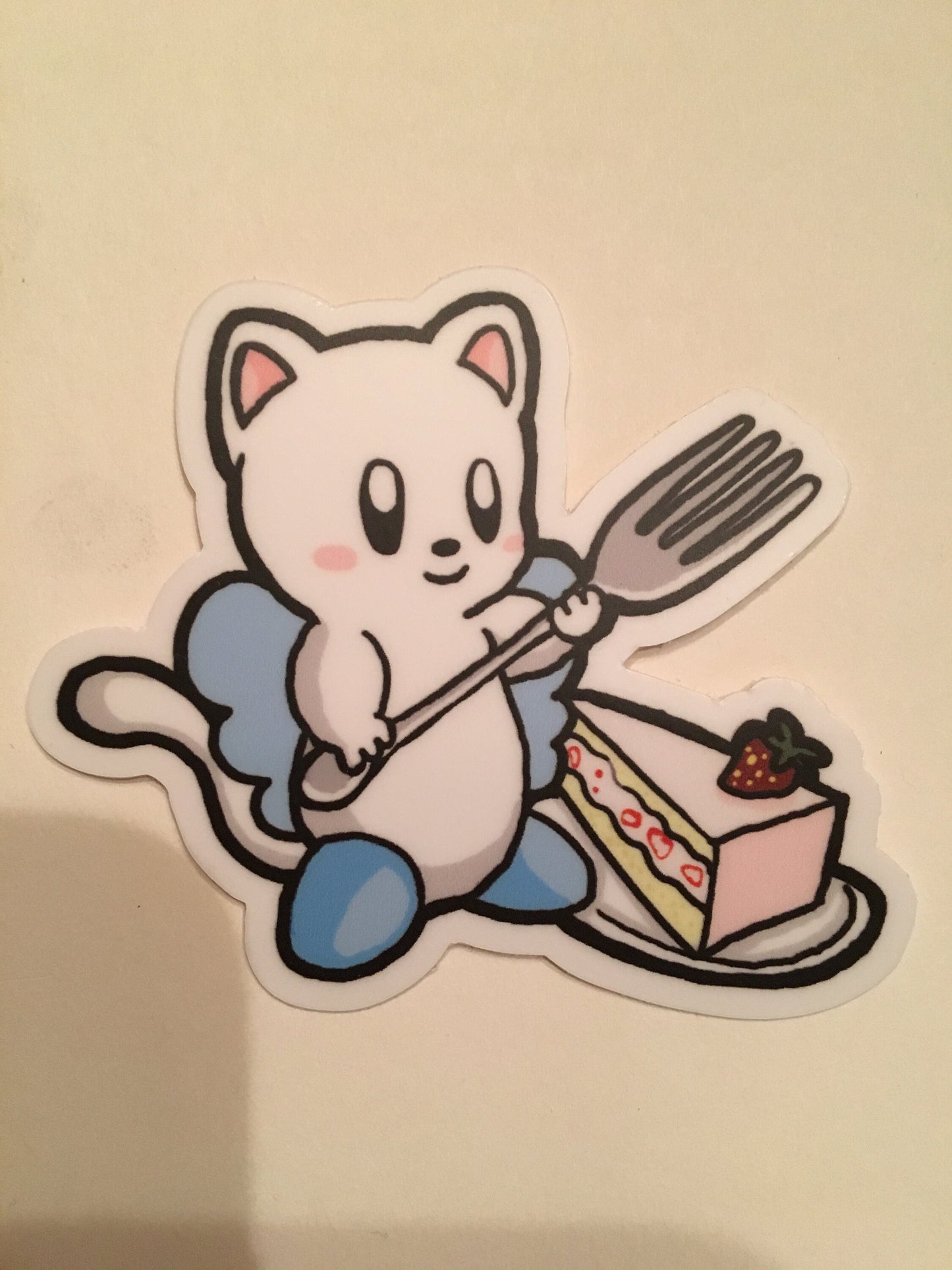 Angel Cat With Cake