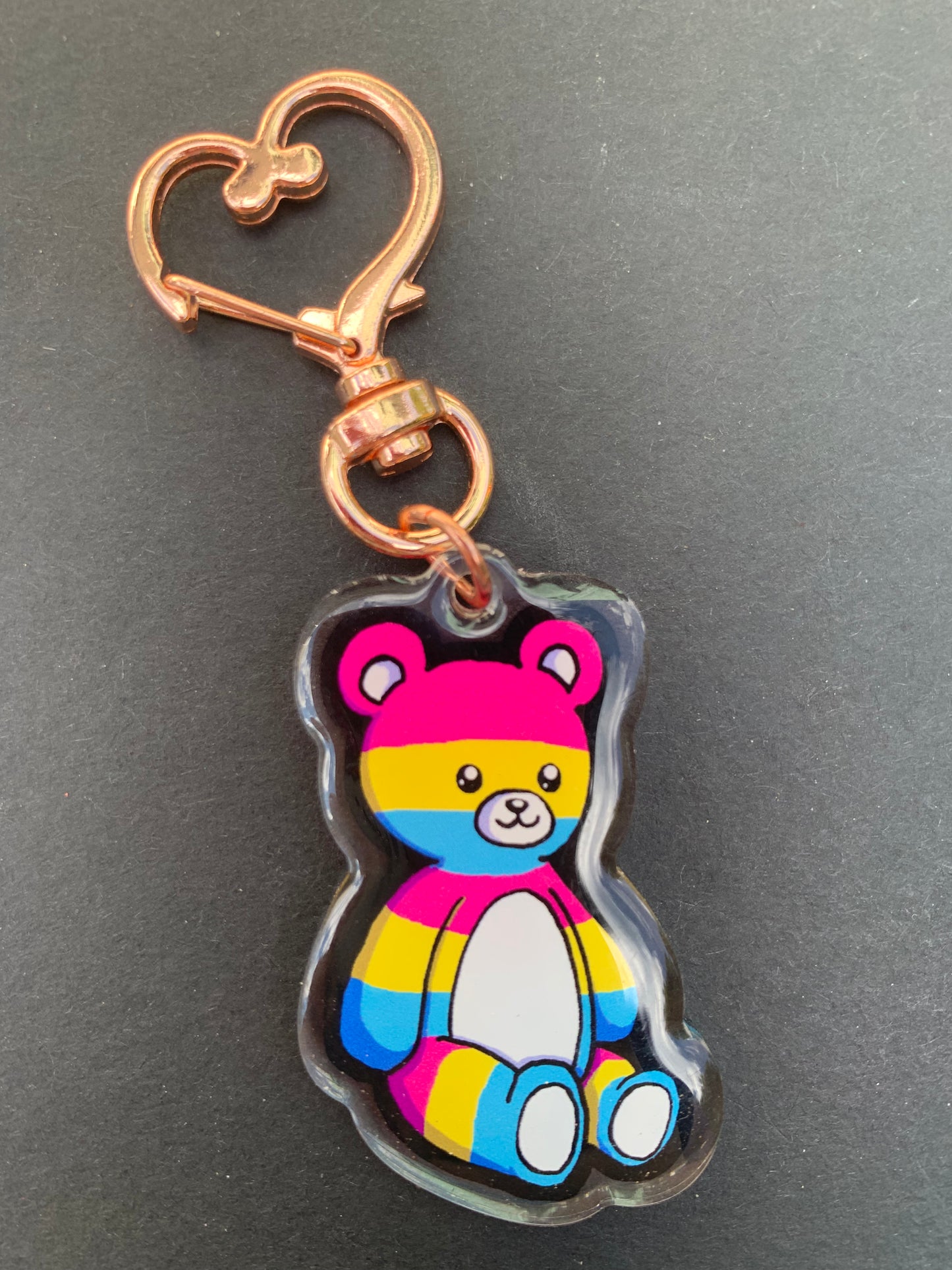 Pride Teddy Bear Charm Pansexual